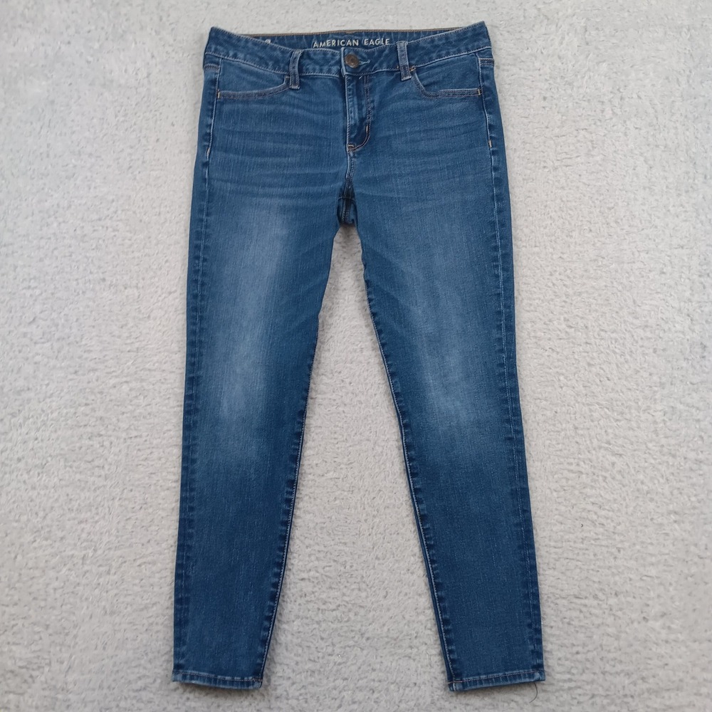 American Eagle Jeans Skinny 10 Short Blue 360 Next Level Stretch